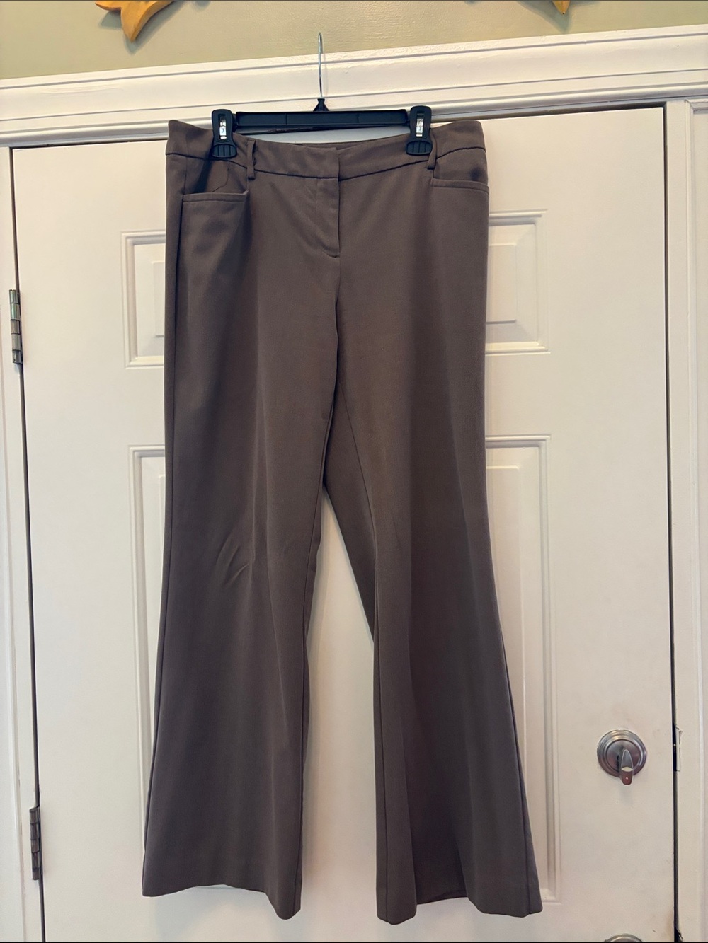 Apt. 9 Taupe Stretch Flare Pants